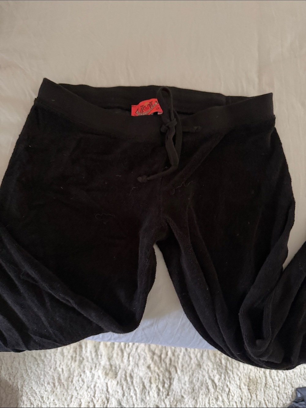 Women’s Terry Juicy Couture Black Drawstring Lounge Pants